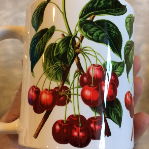 Wild Cherries Ceramic Mug NWT 6 oz Orca Coatings Cherry Botanical Mug - Picture 11 of 12